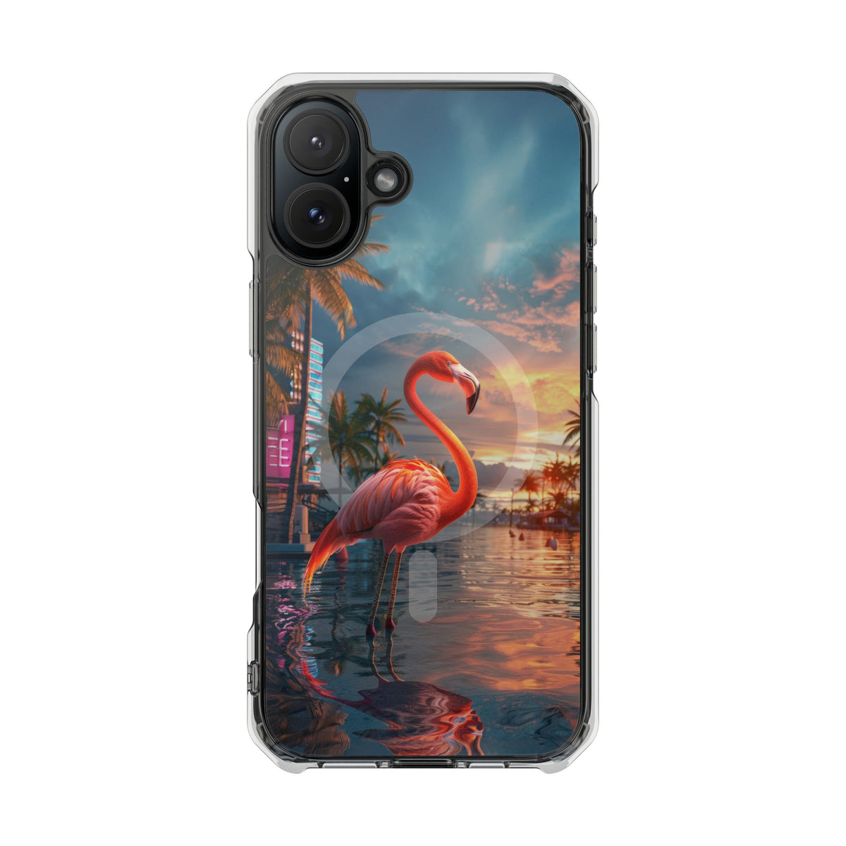 Tropical Miami Flamingo - Magnetic - casetinger