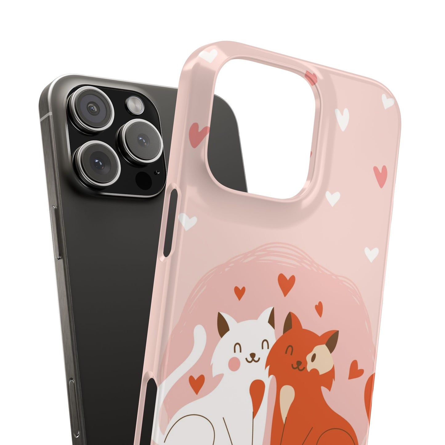 Pair of foxes in love