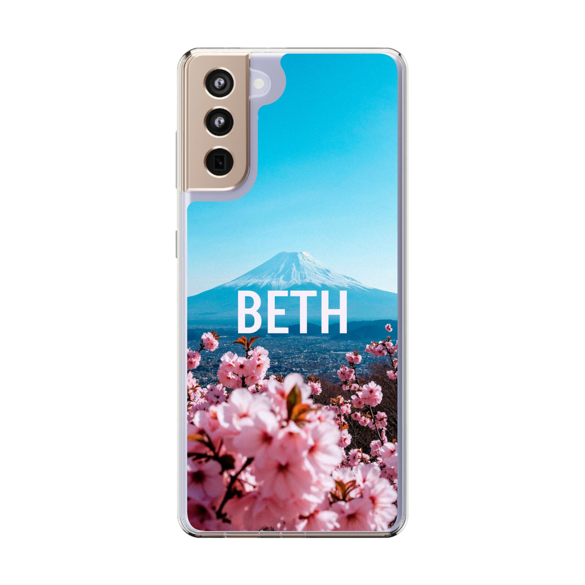 Fujiyama sakura flowers - Custom name - casetinger