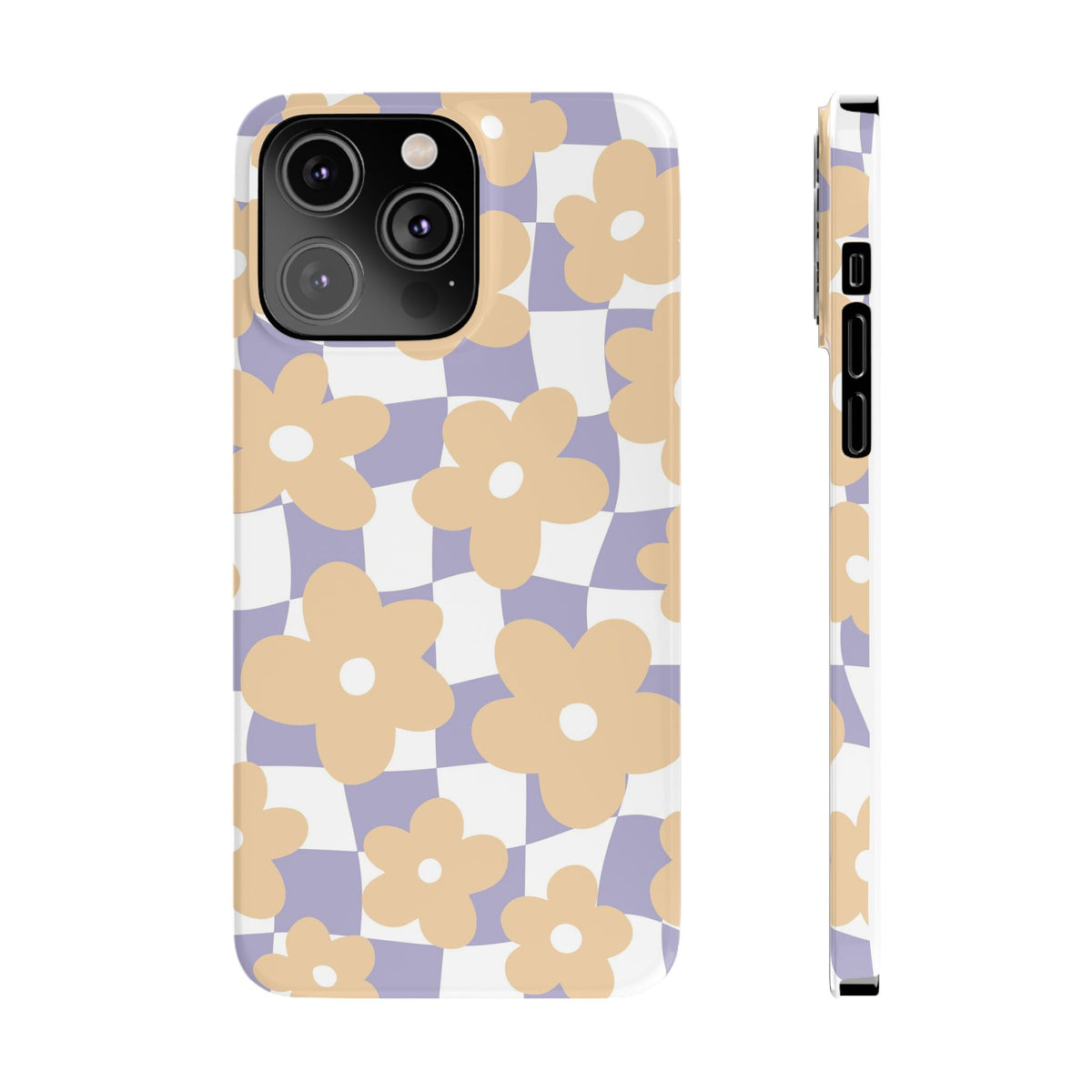 Yellow Floral Retro Grid - casetinger