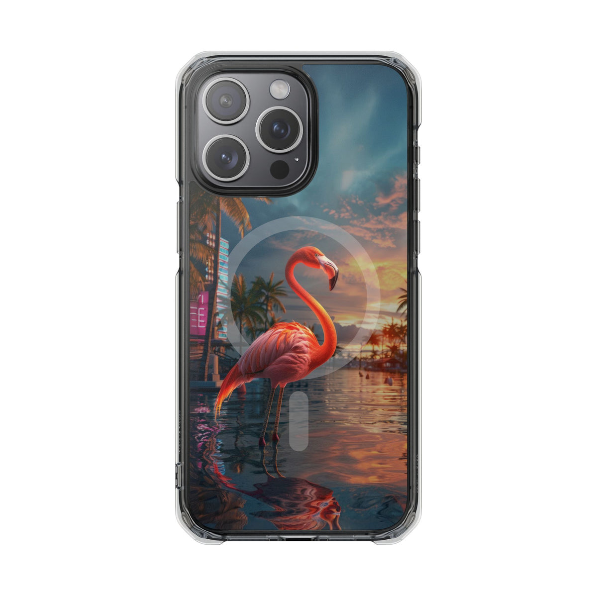 Tropical Miami Flamingo - Magnetic - casetinger