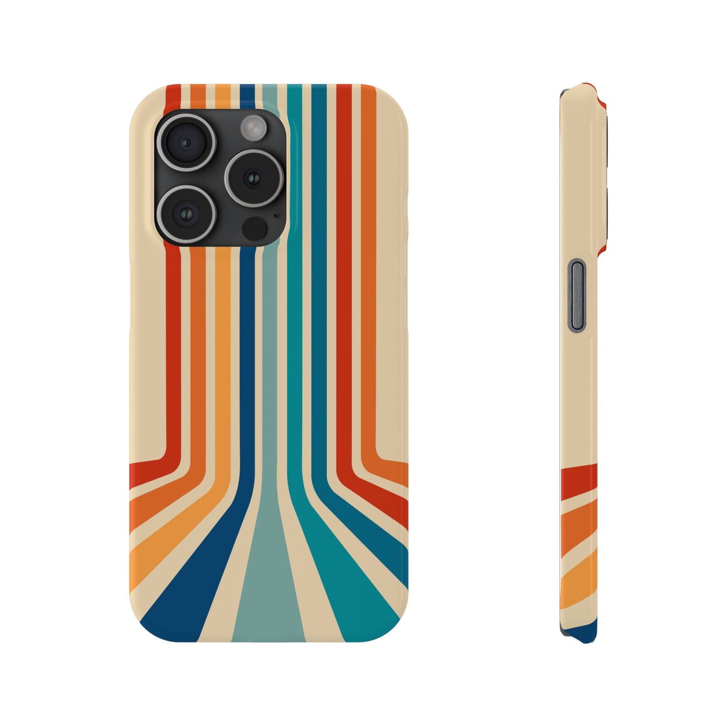 Summer Retro abstract stripes on the horizon