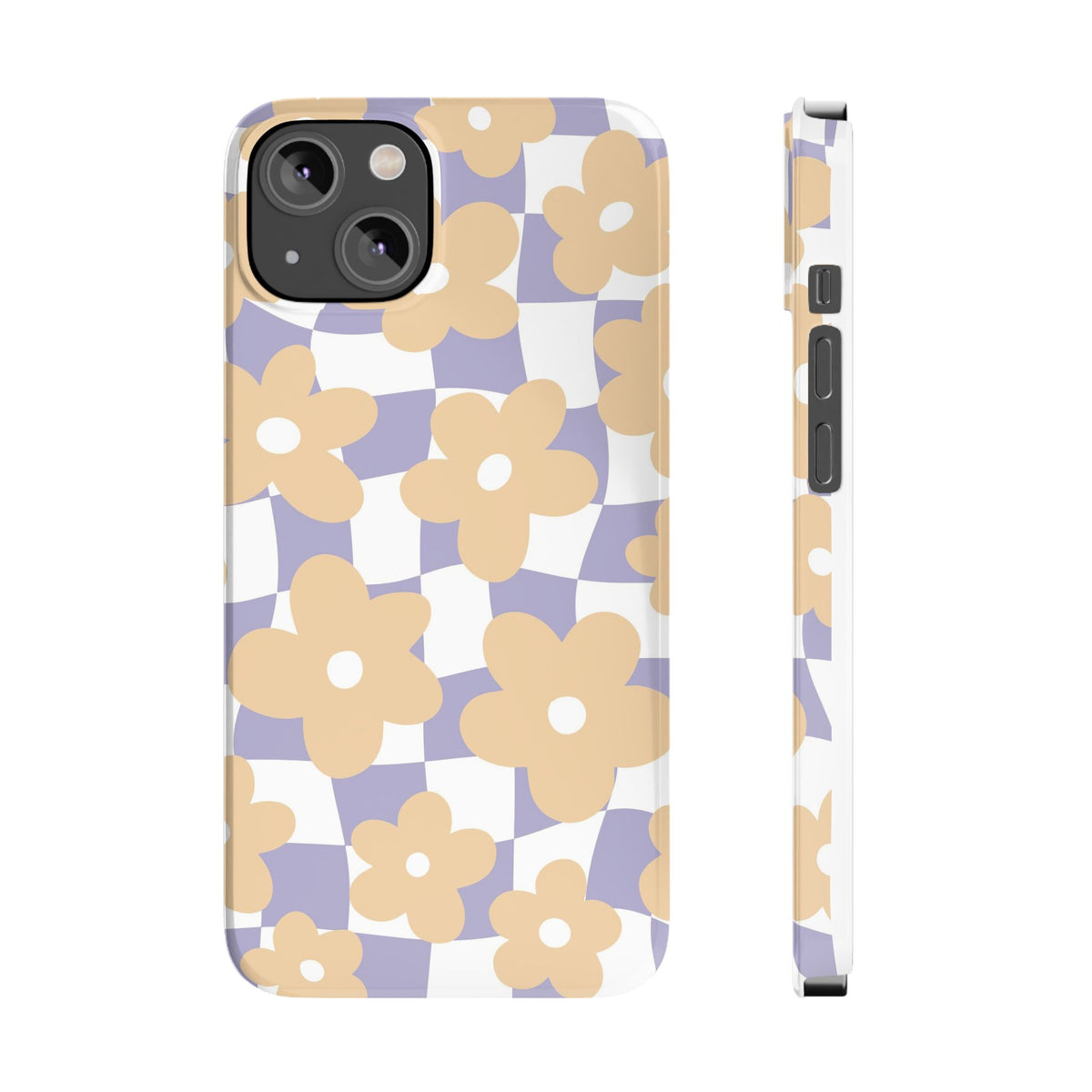 Yellow Floral Retro Grid - casetinger