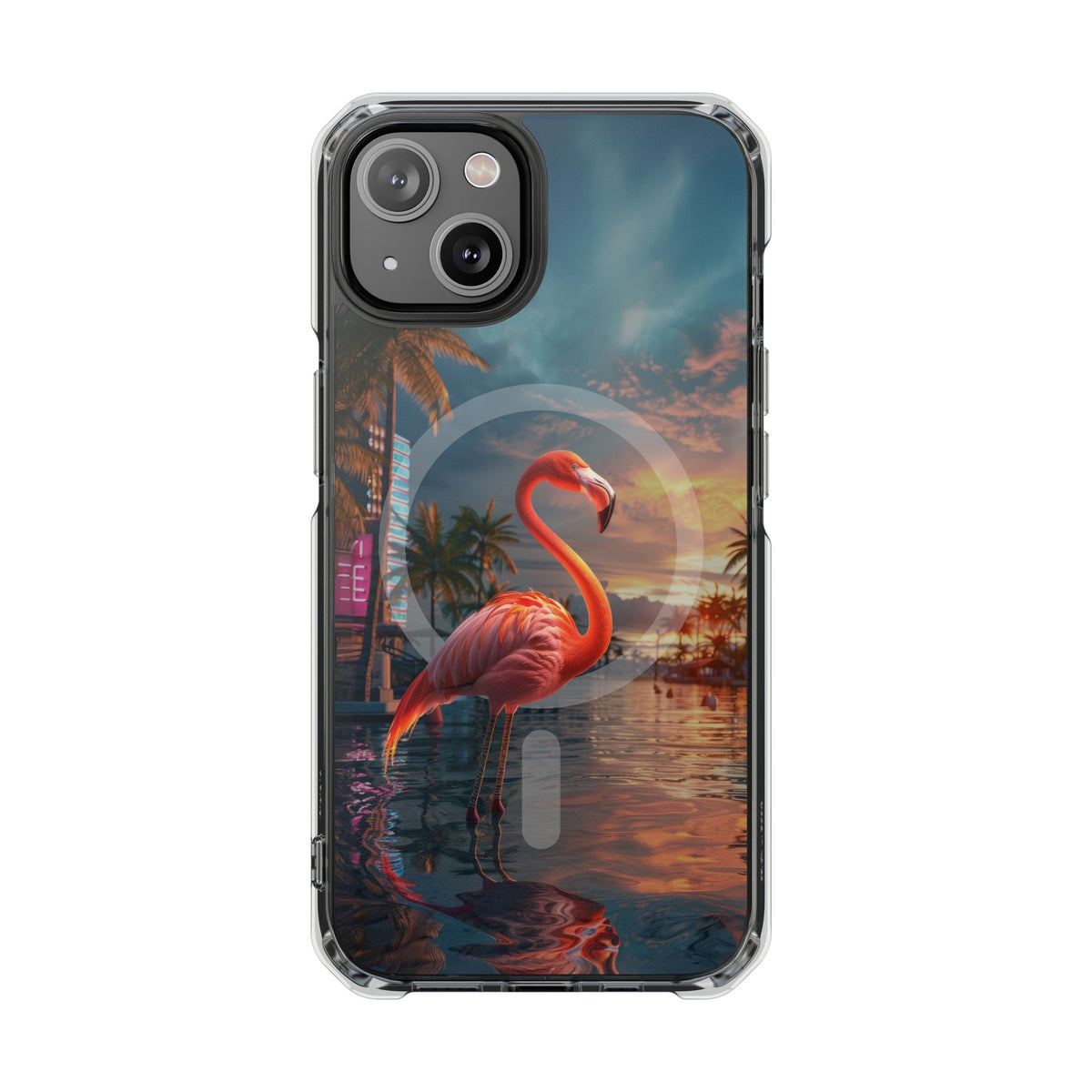 Tropical Miami Flamingo - Magnetic - casetinger