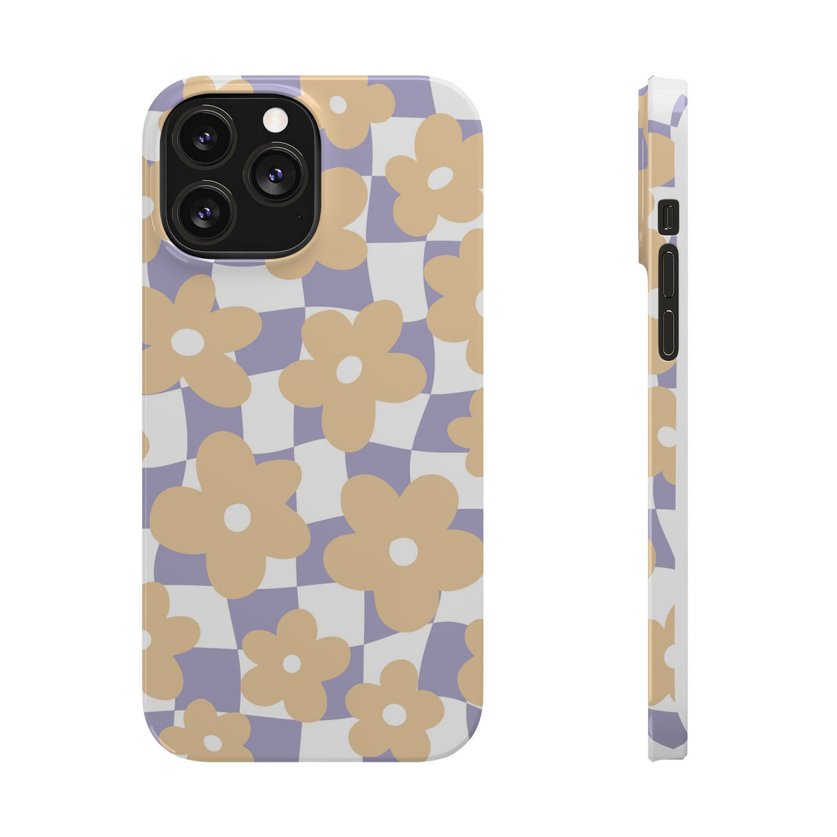 Yellow Floral Retro Grid - casetinger