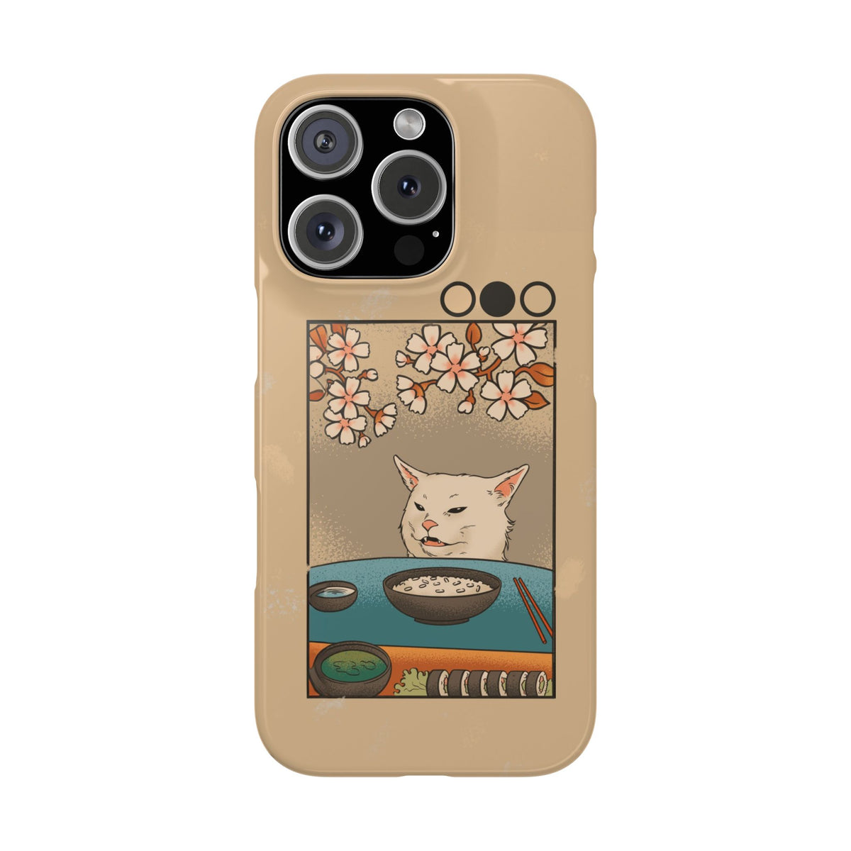 Whimsical Cat and Sushi iPhone Case - casetinger