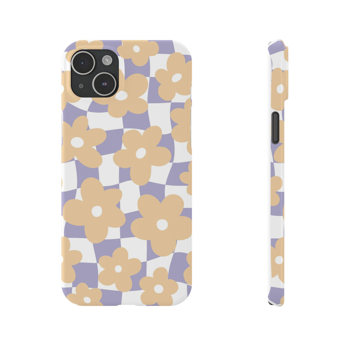 Yellow Floral Retro Grid - casetinger