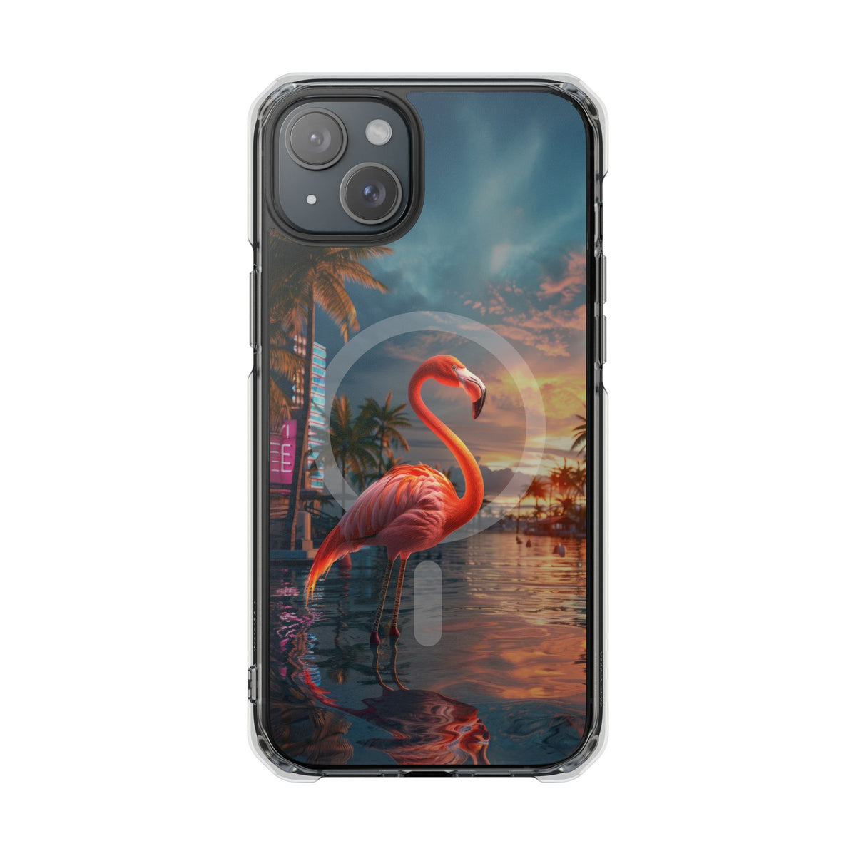Tropical Miami Flamingo - Magnetic - casetinger