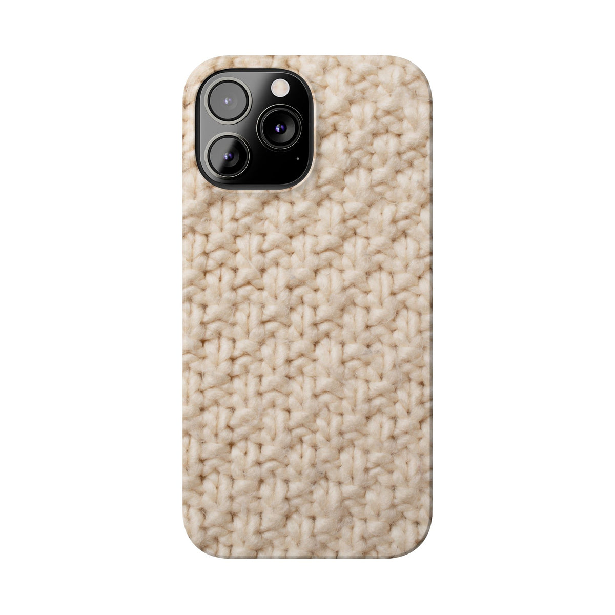 Cream Wool Texture Slim Phone Case - casetinger