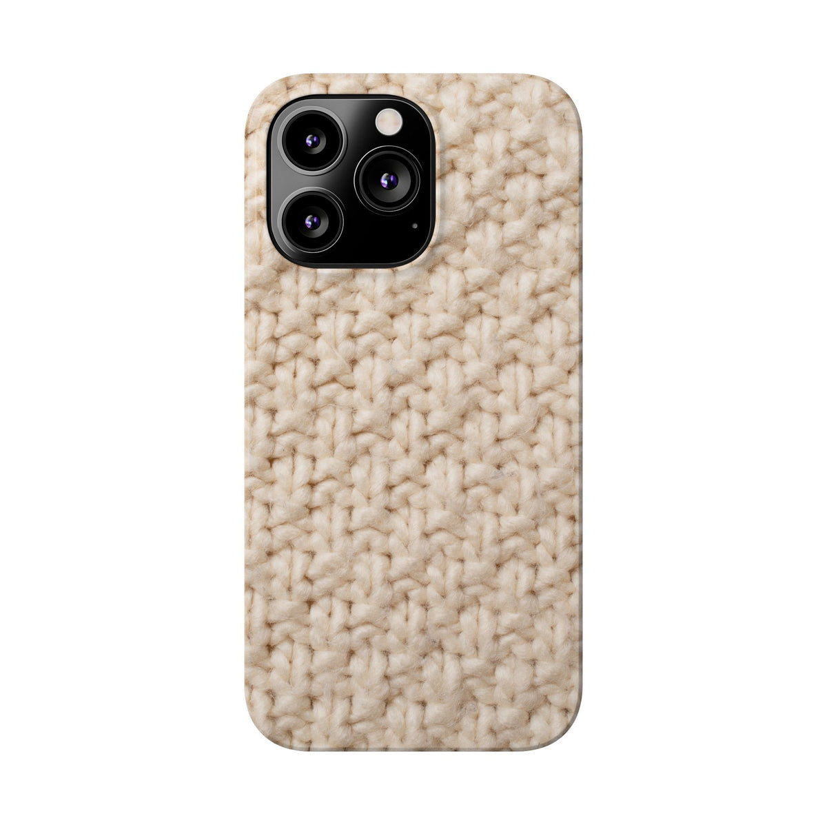Cream Wool Texture Slim Phone Case - casetinger