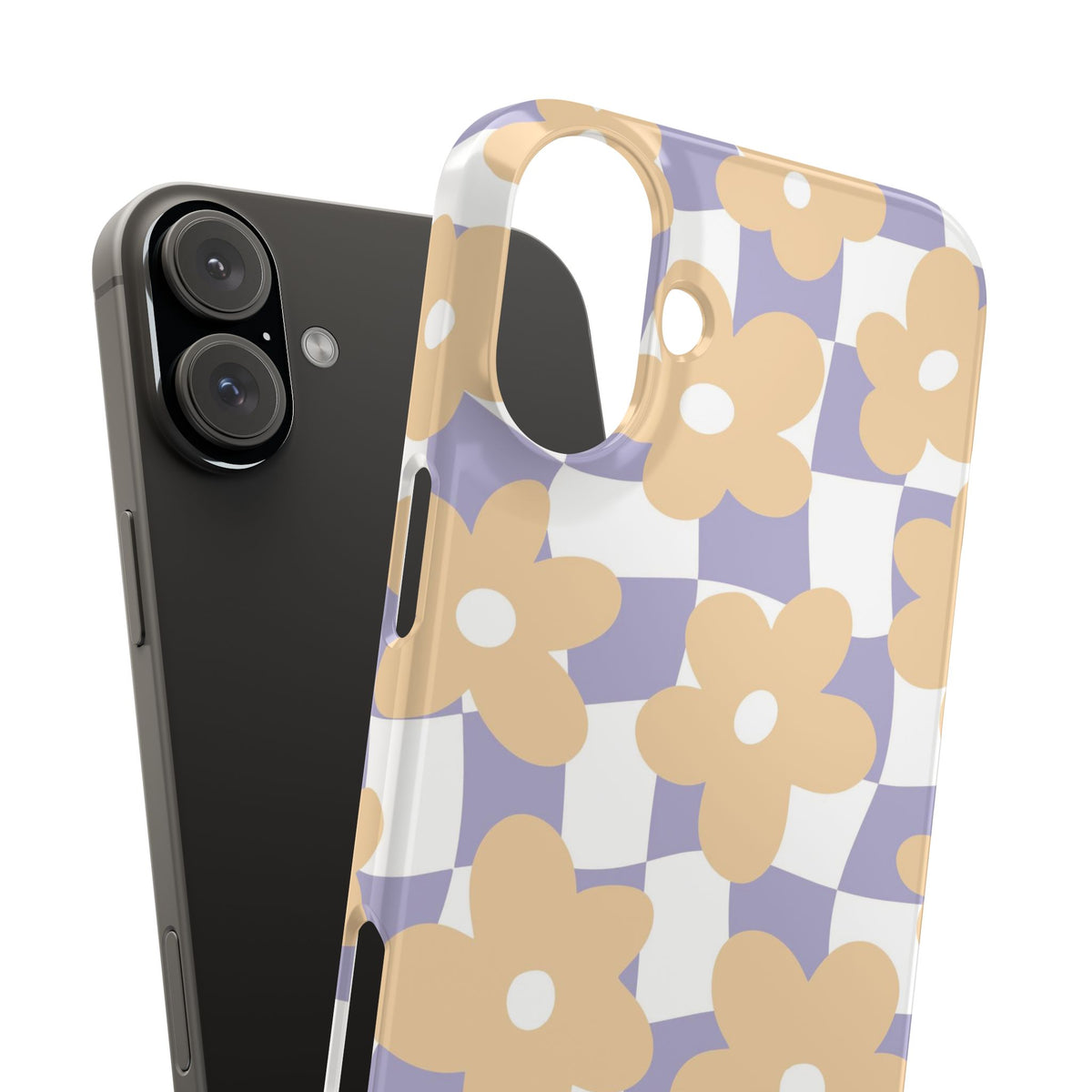 Yellow Floral Retro Grid - casetinger