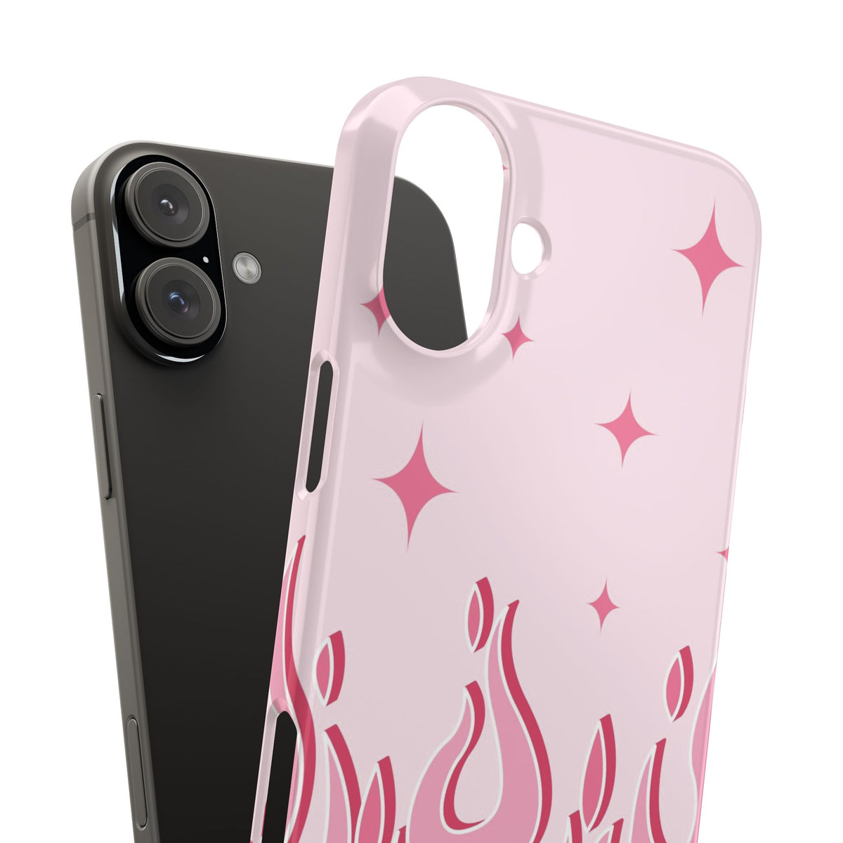 Pink Flame with Heart - casetinger