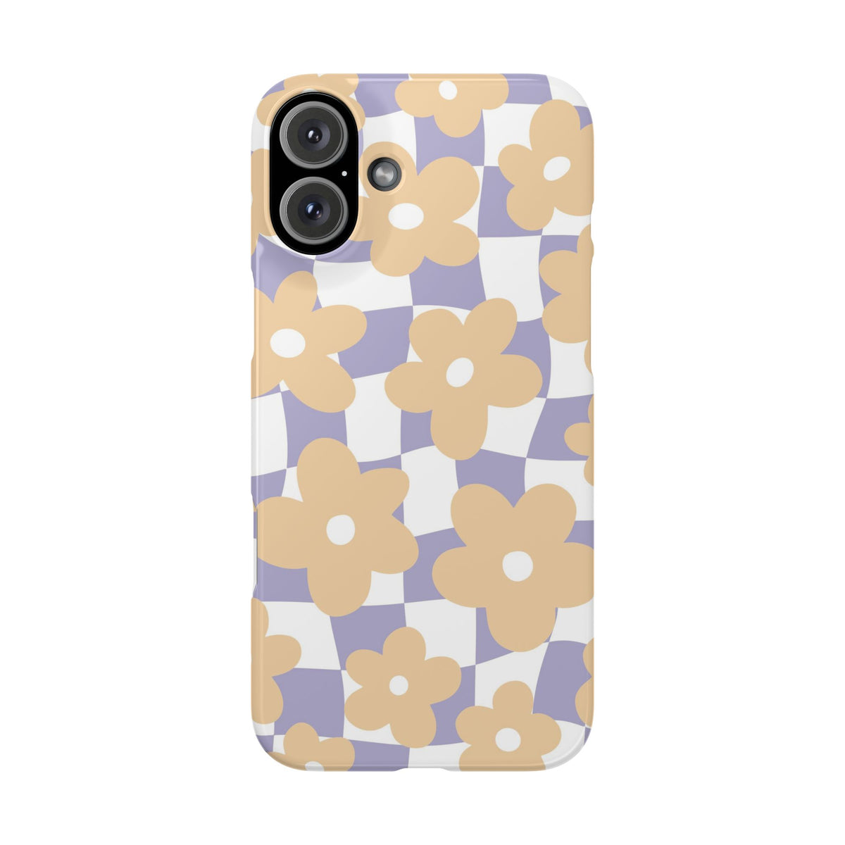 Yellow Floral Retro Grid - casetinger