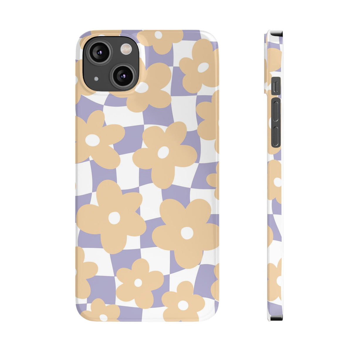 Yellow Floral Retro Grid - casetinger