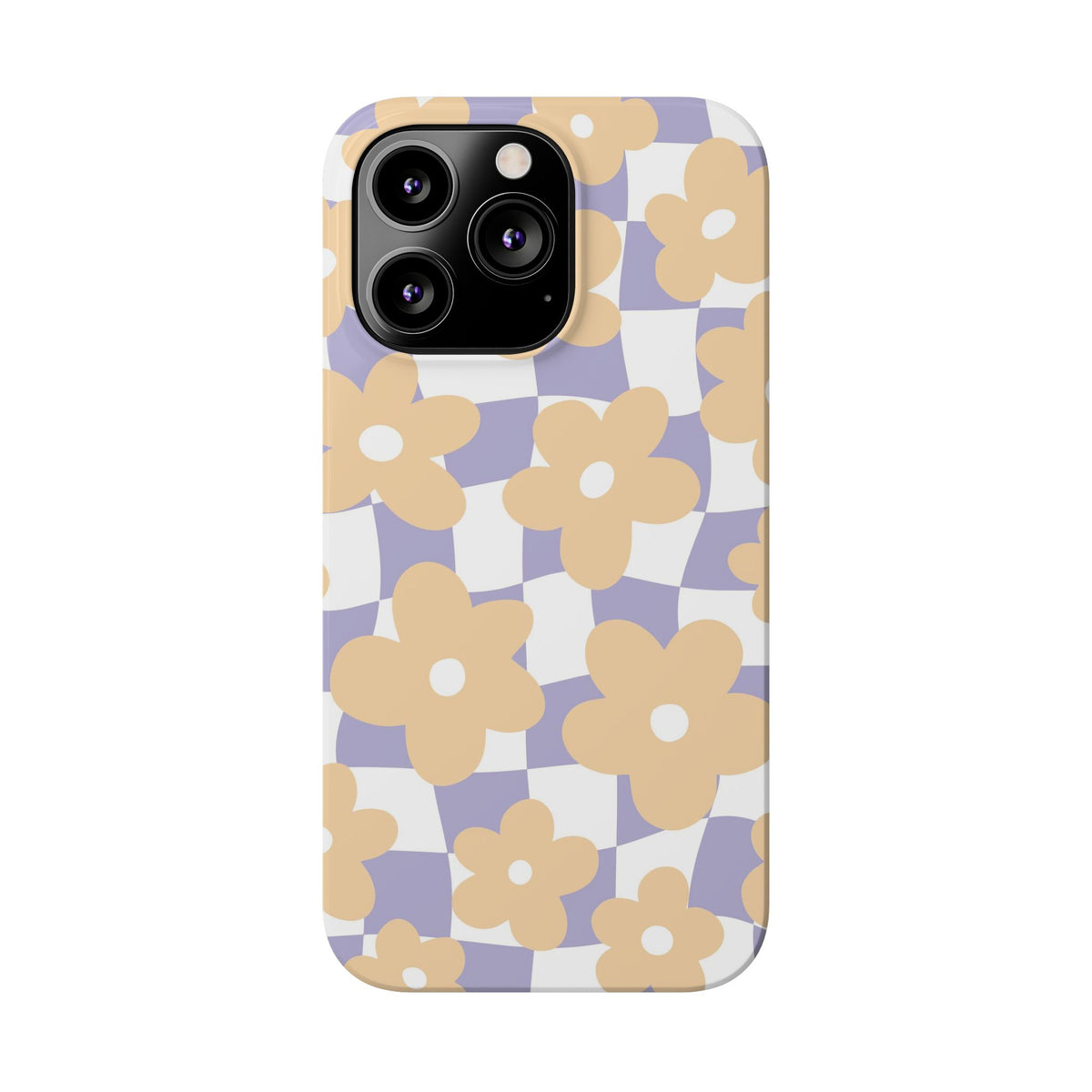 Yellow Floral Retro Grid - casetinger