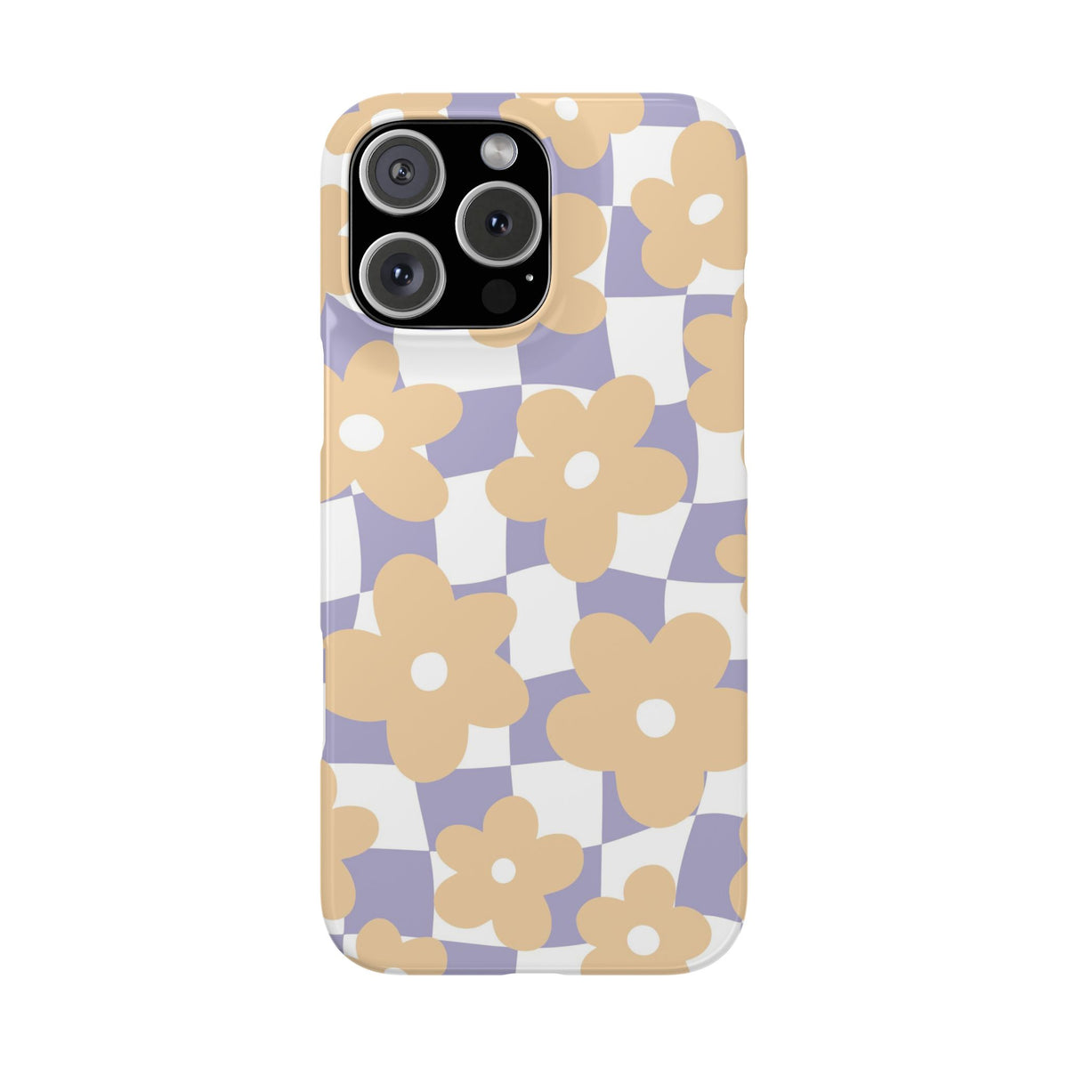 Yellow Floral Retro Grid - casetinger