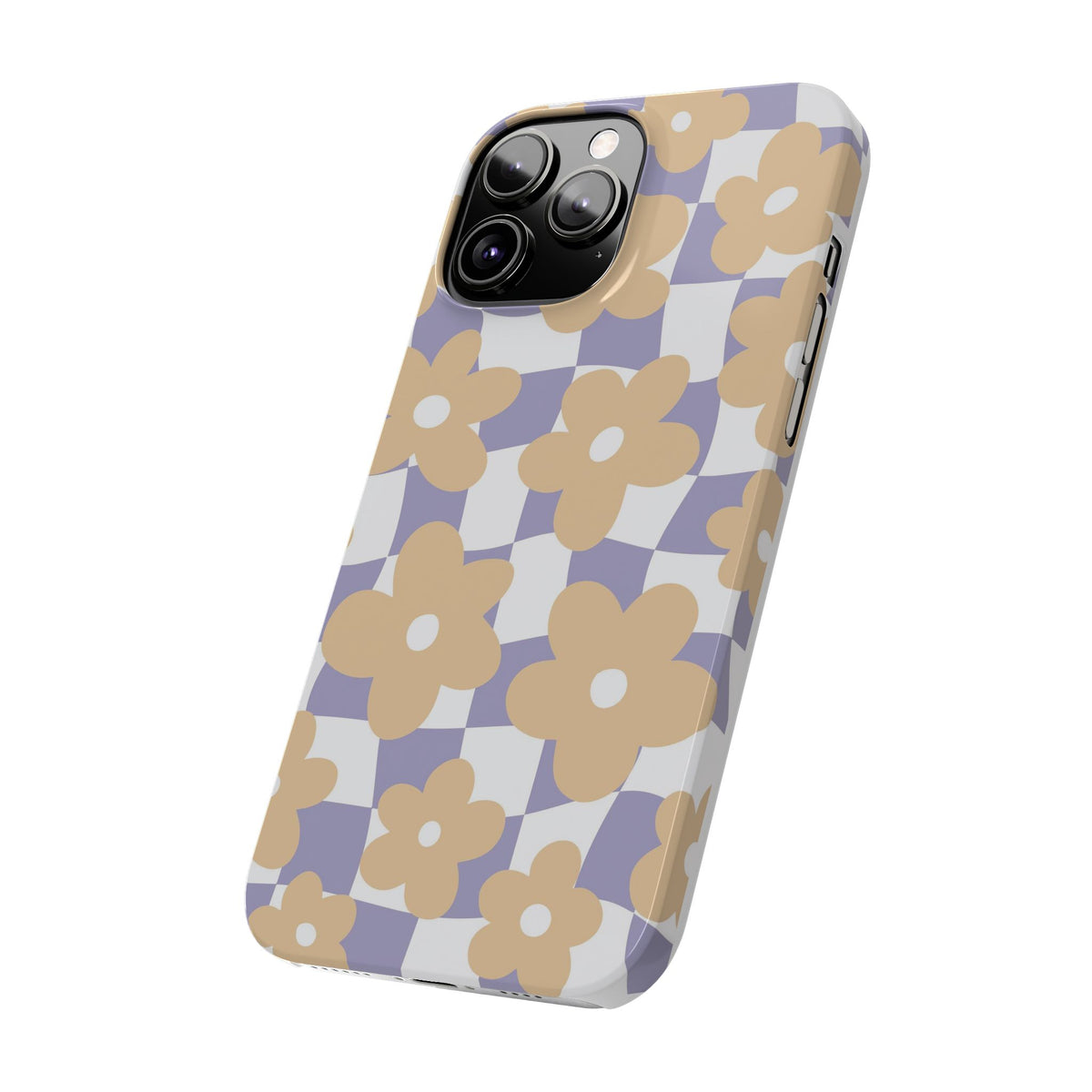 Yellow Floral Retro Grid - casetinger