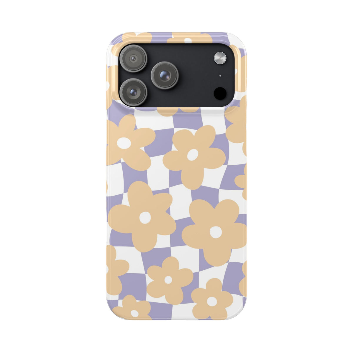 Yellow Floral Retro Grid - casetinger