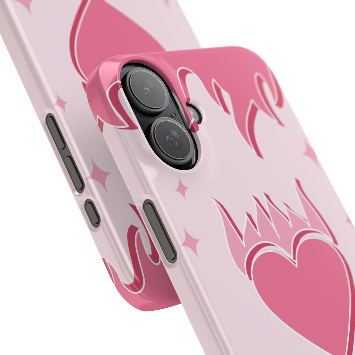 Pink Heart on Fire - casetinger