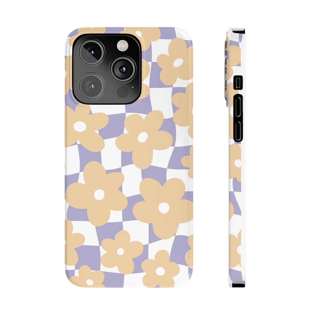 Yellow Floral Retro Grid - casetinger