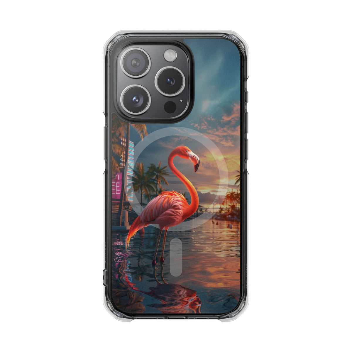 Tropical Miami Flamingo - Magnetic - casetinger