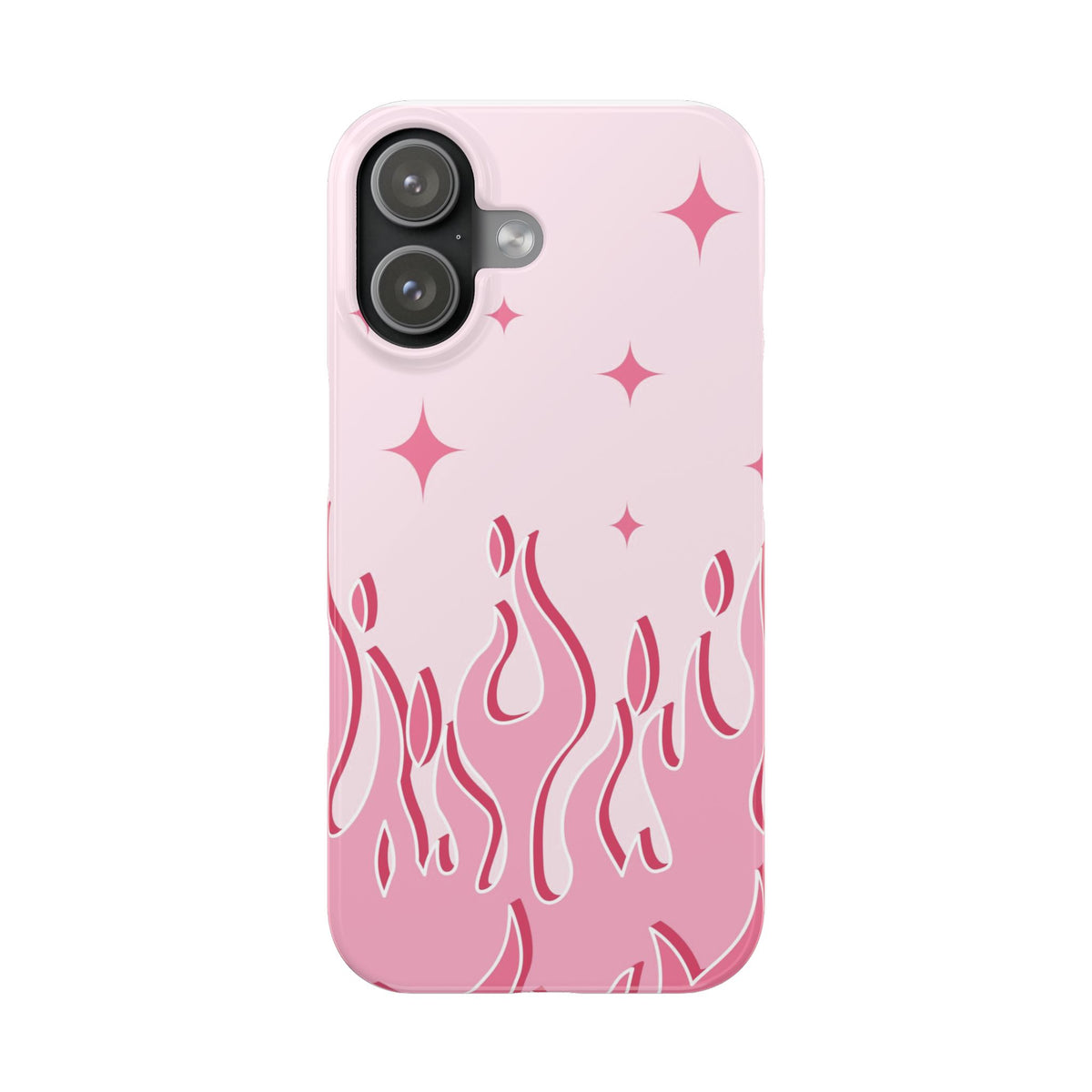 Pink Flame with Heart - casetinger