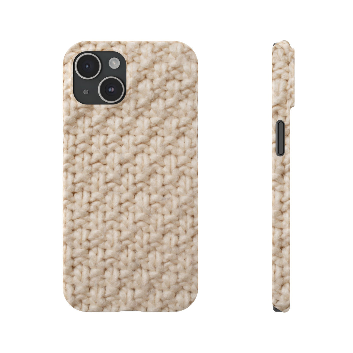 Cream Wool Texture Slim Phone Case - casetinger