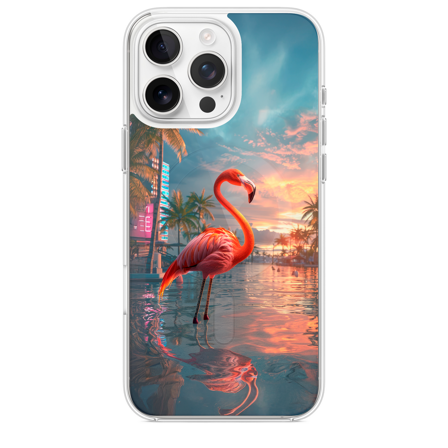 Tropical Miami Flamingo - Magnetic - casetinger