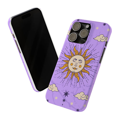 Purple Solar Eclipse Astrology iPhone 16, 15, 14, 13 Case - Celestial Design - Fits iPhone 15 Pro and Max- Ideal Gift for Astrology Enthusiasts