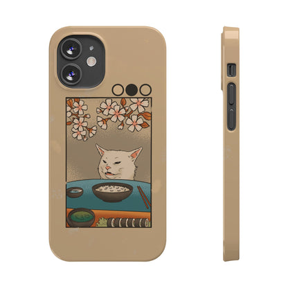 Whimsical Cat and Sushi iPhone Case – Meme-Inspired