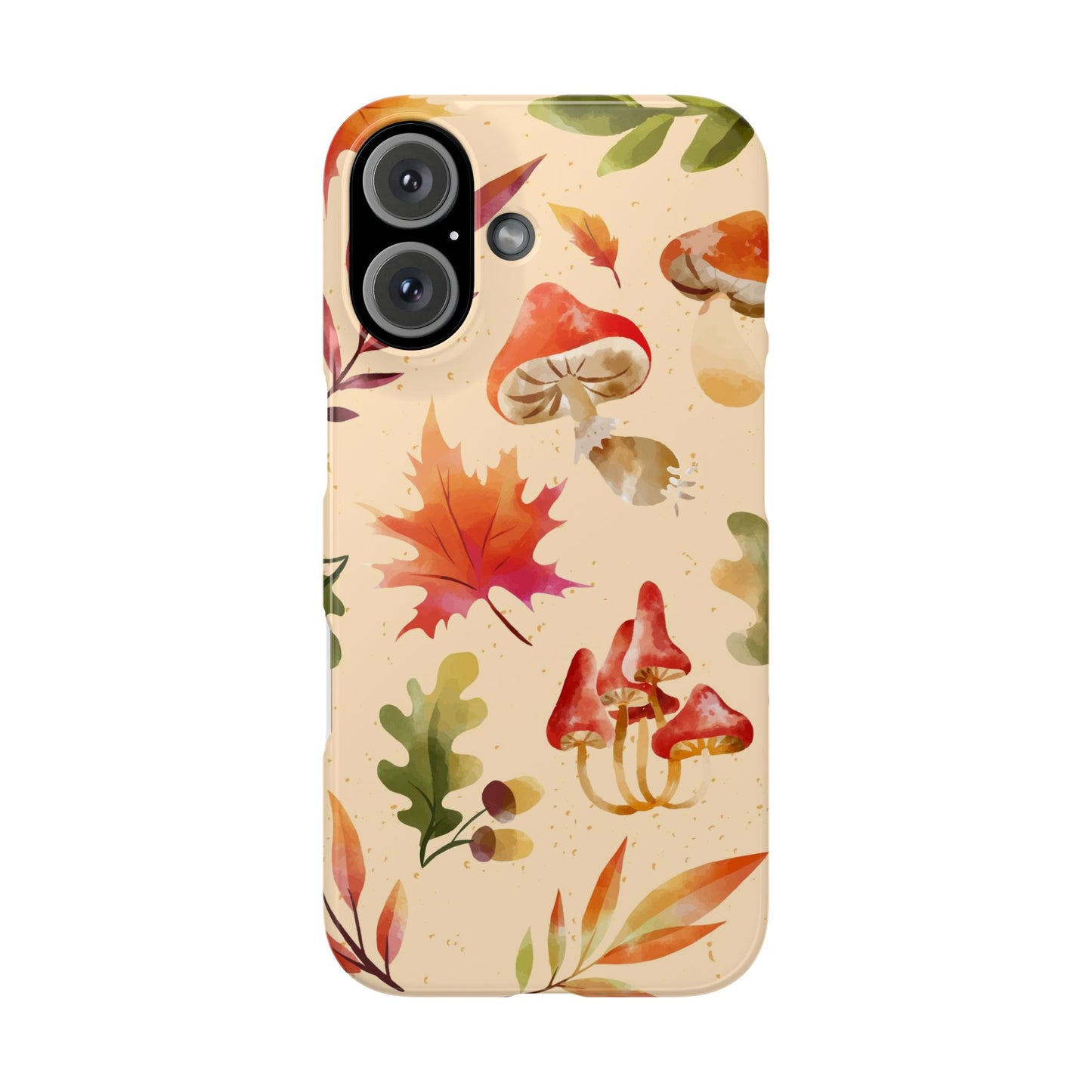 Watercolor autumn season phone cases for iPhone 16, 15, iPhone 14 and iPhone 13.