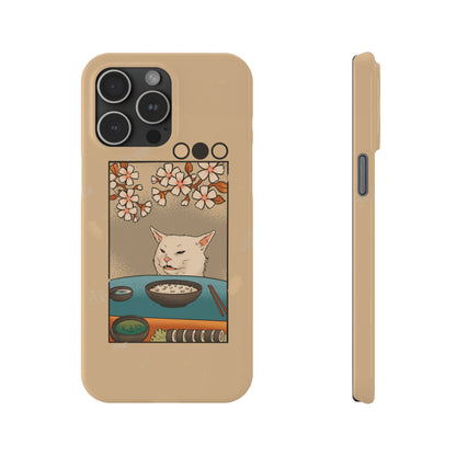 Whimsical Cat and Sushi iPhone Case – Meme-Inspired