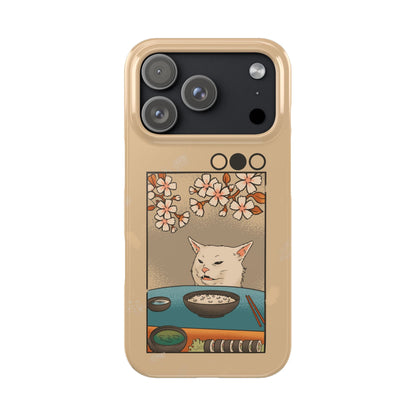 Whimsical Cat and Sushi iPhone Case
