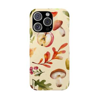 Beautiful iPhone case designs with autumn elements in watercolor style. These phone case designs are perfect for iPhone 16, 15, iPhone 14 and 13