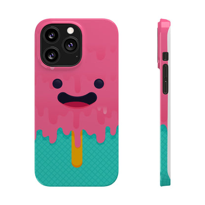 Funny Ice Cream Popsicle Cartoon iPhone Case - Fits iPhone 16 case, iphone 14 case, and iphone 13 case (Pro, Max, and Mini)