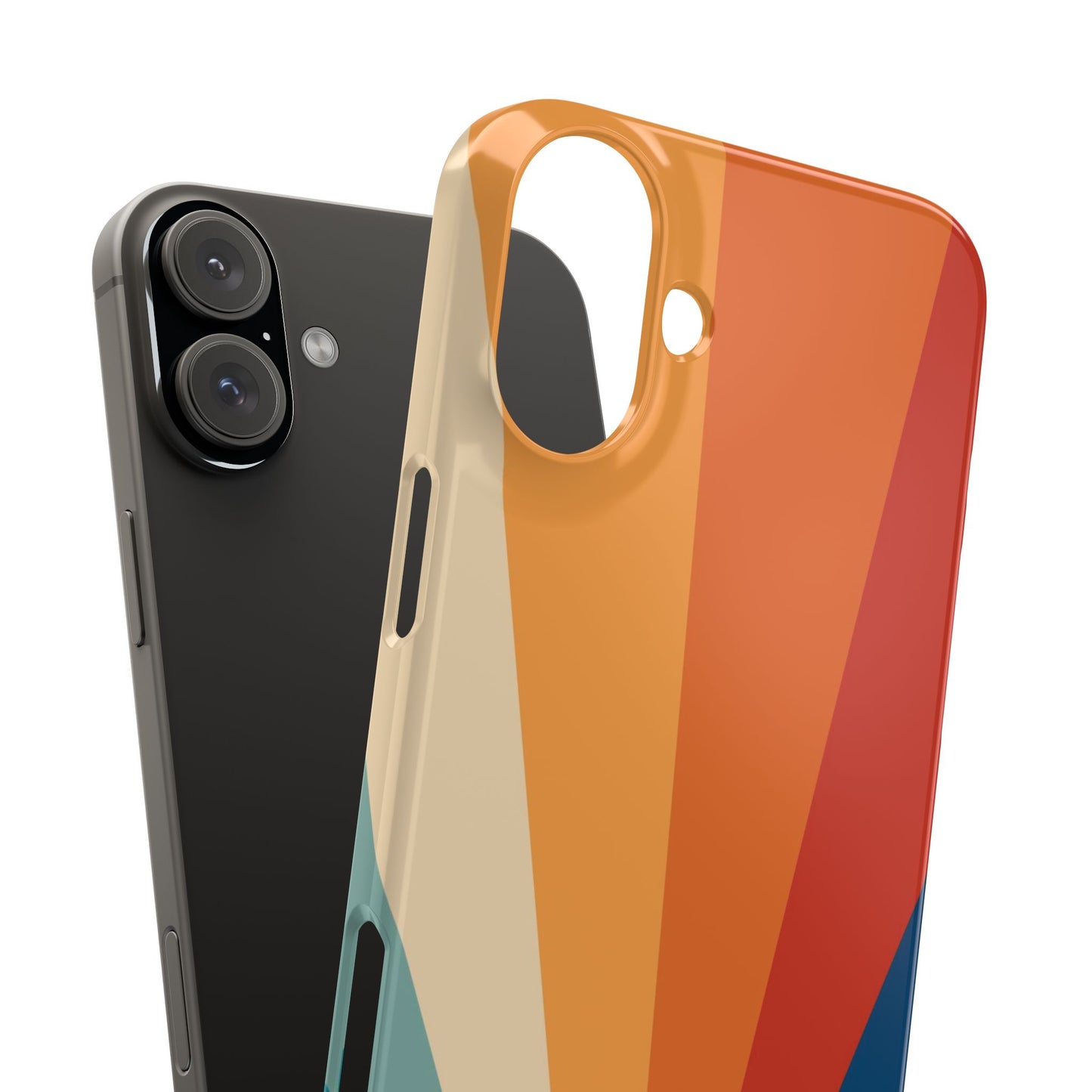 Retro iPhone case with abstract stripe flare - Timeless design for summer - For iPhone 13, iPhone 14 and iPhone 15 pro and max