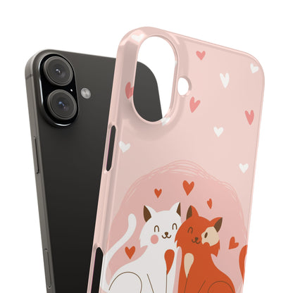 Pair of foxes in love