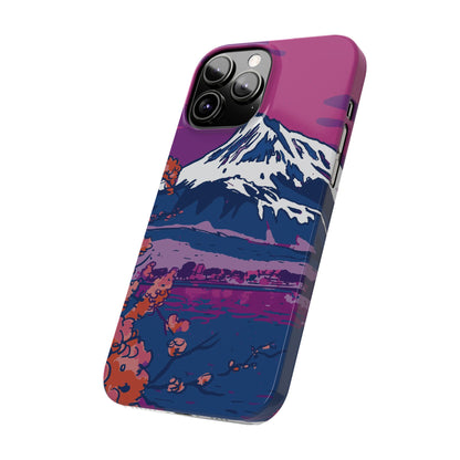 Vaporwave Japanese Landscape iPhone Case for iPhone 16, 15, 14, and 13