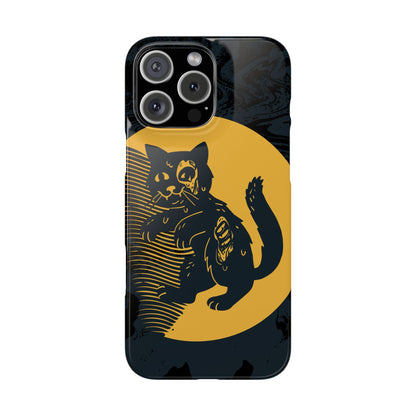 Case iPhone Halloween Edition: Kitten Possessed Zombie. Iphone 16, 15 case, iphone 14 case, iphone 13 case. Pro, max and mini