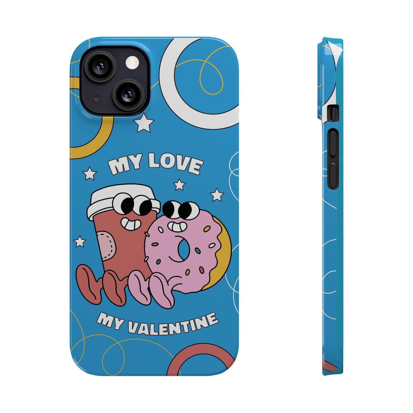 Fast food couple in retro cartoon style.