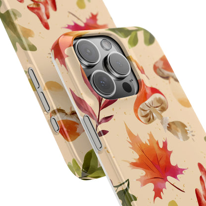 Watercolor autumn season phone cases for iPhone 16, 15, iPhone 14 and iPhone 13.