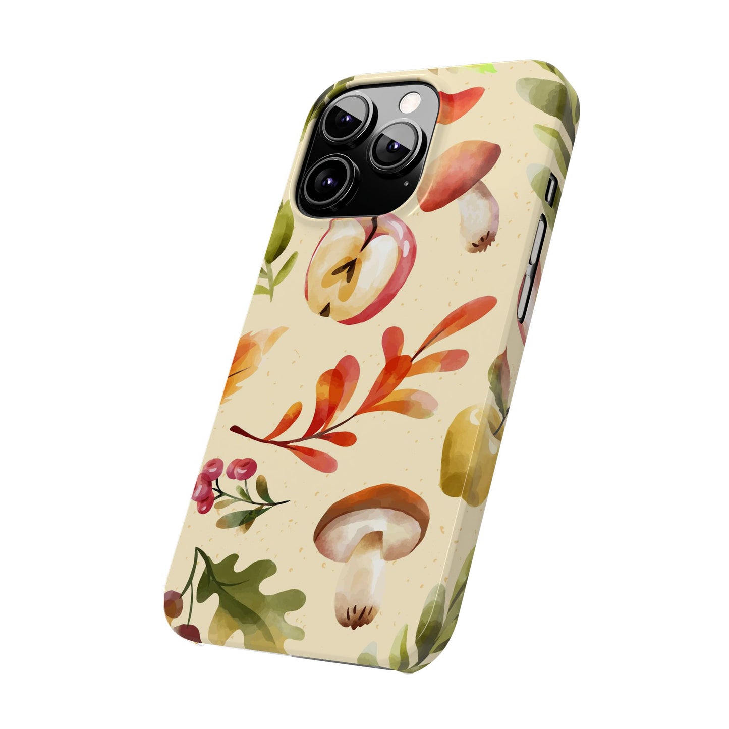 Beautiful iPhone case designs with autumn elements in watercolor style. These phone case designs are perfect for iPhone 16, 15, iPhone 14 and 13