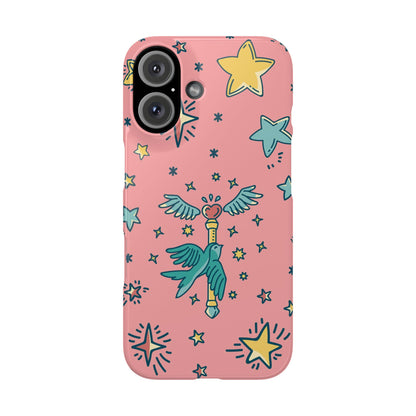 iPhone Pink Color Stroke Case: Fantasy Magic - iphone 16, 15 case, iphone 14 case and iphone 13 case