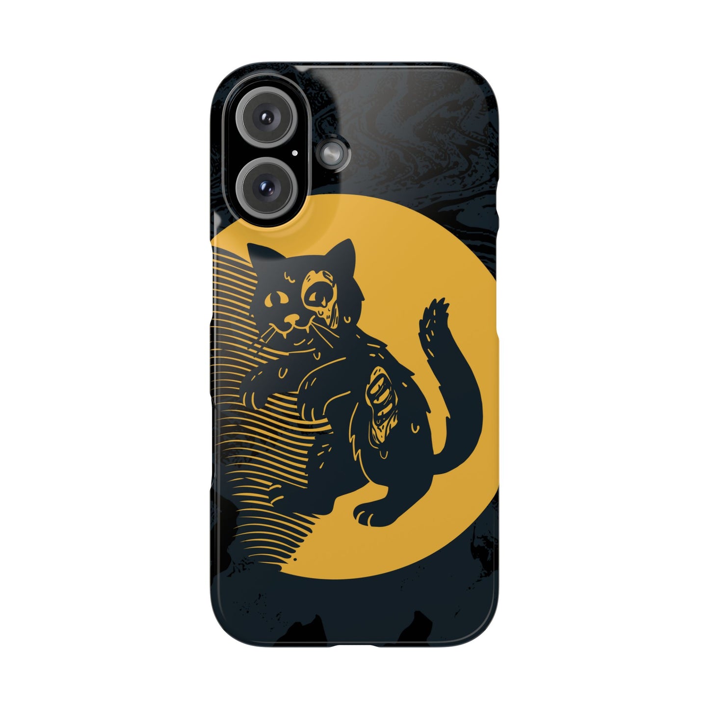 Case iPhone Halloween Edition: Kitten Possessed Zombie. Iphone 16, 15 case, iphone 14 case, iphone 13 case. Pro, max and mini