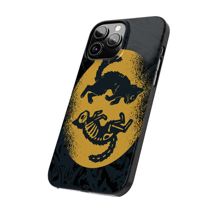 iPhone 16 case Halloween Edition Kitten: Duel between Life and Death in Two Phases Skull. Pro, max and mini