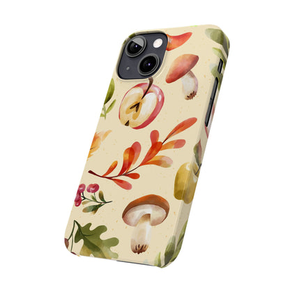 Beautiful iPhone case designs with autumn elements in watercolor style. These phone case designs are perfect for iPhone 16, 15, iPhone 14 and 13