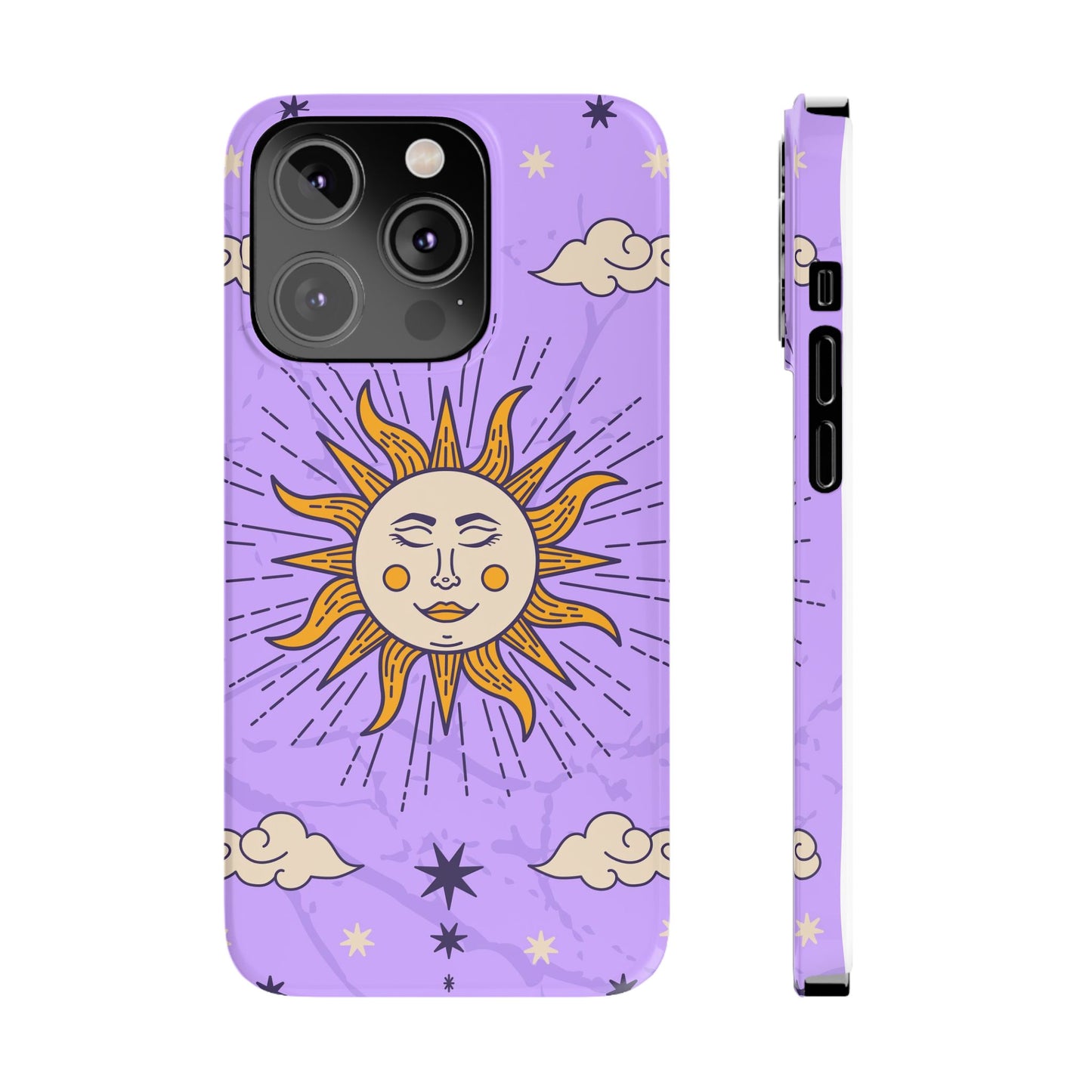 Purple Solar Eclipse Astrology iPhone 16, 15, 14, 13 Case - Celestial Design - Fits iPhone 15 Pro and Max- Ideal Gift for Astrology Enthusiasts