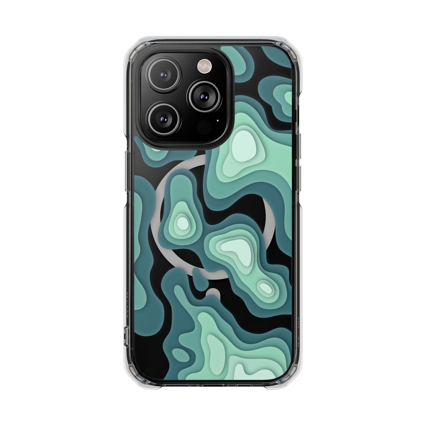 Abstract Wave Topographic Map Design - Magnetic iPhone Case