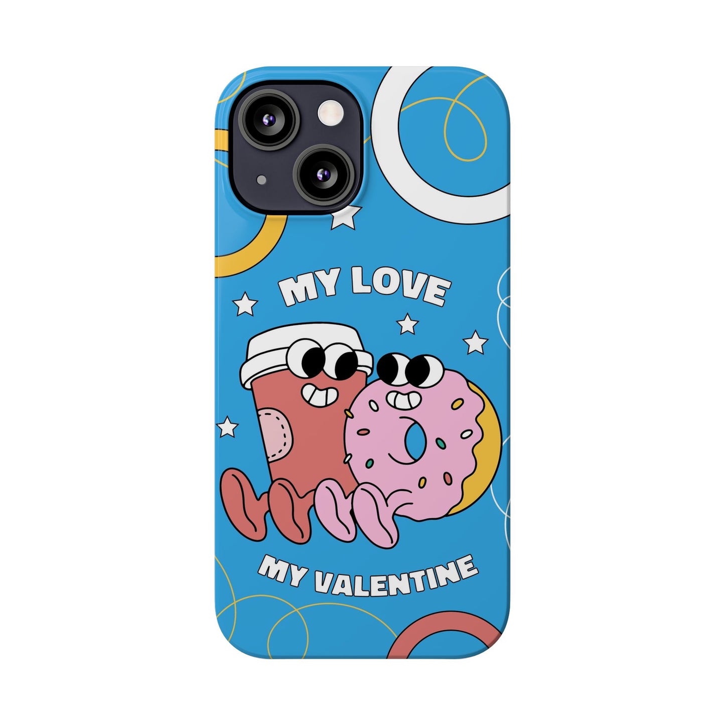 Fast food couple in retro cartoon style.