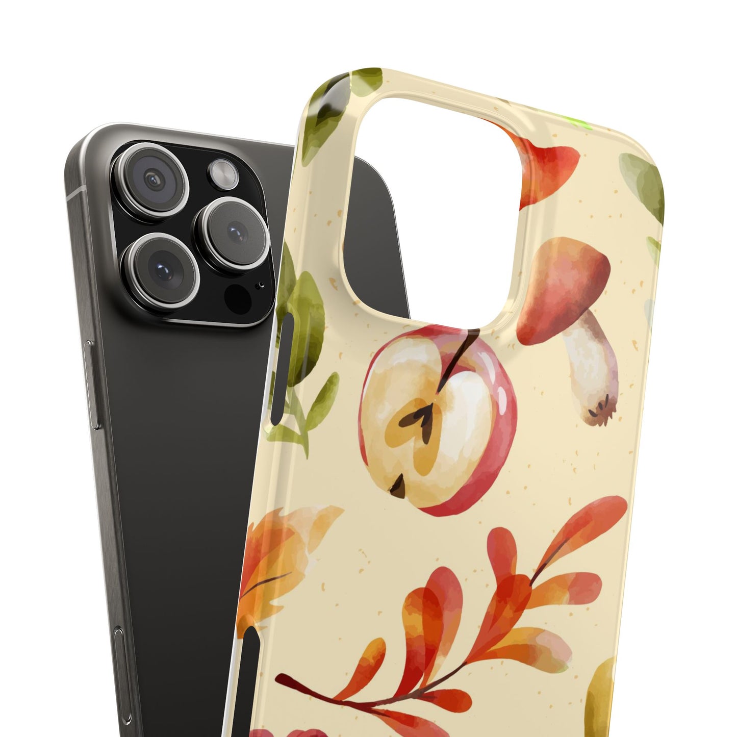 Beautiful iPhone case designs with autumn elements in watercolor style. These phone case designs are perfect for iPhone 16, 15, iPhone 14 and 13